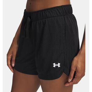 NWT Under Armour UA Icon Mesh Women's 5" Shorts in Black sz XL